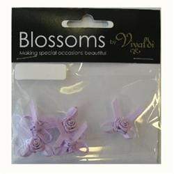 AussieSuperStore Art & Craft Essentials Lavender Satin Grub Rose with Bow (in 9 colours) Satin Grub Rose with Bow | Artificial Flower Party Decoration 9323823116637 GRBLV